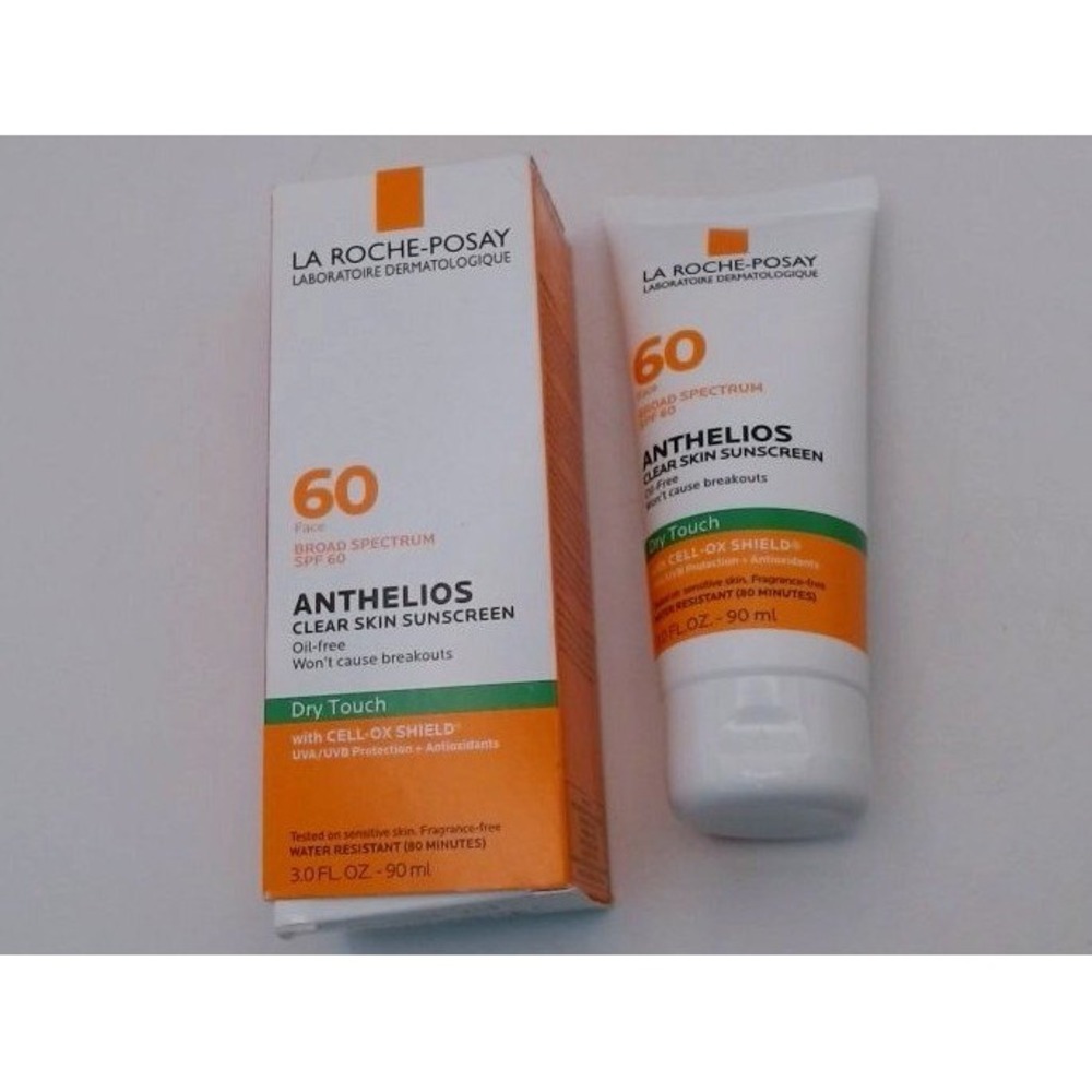 La Roche Posay - Anthelios Clear Skin Dry Touch Face Sunscreen SPF 60, 3 Fl Oz
